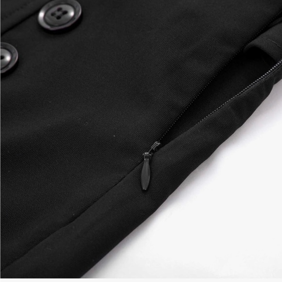 Vintage-look black sailor shorts rows of buttons Belle Poque - Picture 5 of 7